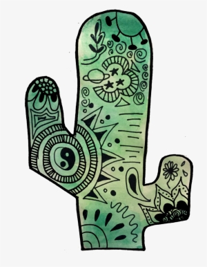 Cactus Watercolor Zentangle - Zentangle Cactus