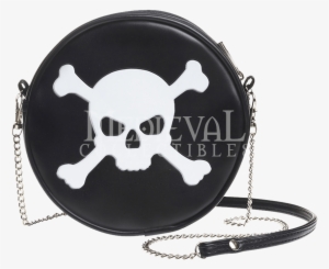 Black Handbag With Pink Skull