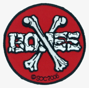 Powell Peralta Cross Bones Patch Red/blk