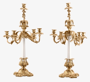 Brass Mounted White Opaline Candelabra - Baroque Dolce And Gabbana Gold Cross Earrings