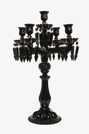 Candelabra Black Glass 5 Candles - Black Glass Candelabras