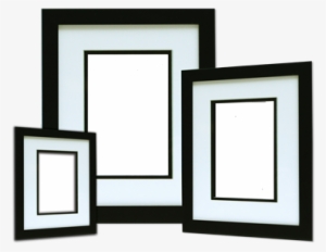 Simple Black Frame With Mount - Simple Black Photo Frame