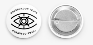 Monogram Eye Logo Button - Tiny Halloween Pinback Buttons (the Tiny Holiday Series