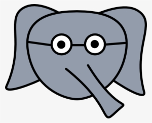 Elephant Cartoon Face - Cartoon Elephant With Glasses