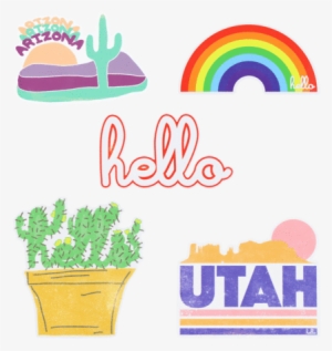 Hello Make A Sticker 4-pack - Clothing