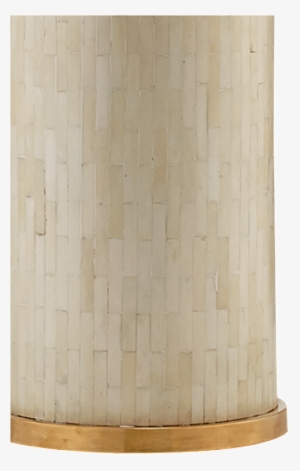 Nessie Table Lamp In Bone Tile - Plywood