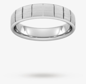 5mm Slight Court Heavy Vertical Lines Wedding Ring - Dyrberg/kern