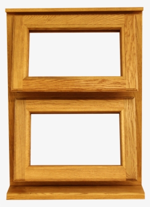 Small 2 Top Opening Wooden Oak Window - Plank