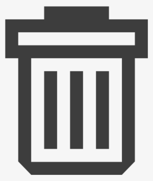 Cancel Icon Png Black Download - Waste Container