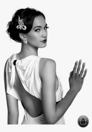 Png Siyah Beyaz Bayan Png Resimler - Black White Women Png
