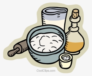Batter And Ingredients Royalty Free Vector Clip Art - Cooking Measurements Cartoon