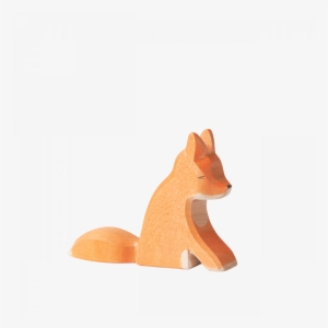 Wooden Sitting Fox - Red Fox