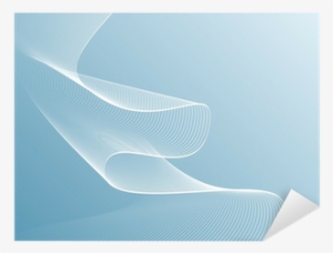 White Elegant Wave Shape Against A Light Blue Background - Construction Paper