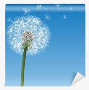 Vector Dandelion On Blue Wall Mural Pixers 174 We Live - Kilobyte