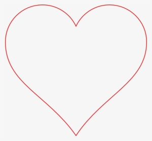 Red Heart Outline Clipart - Heart