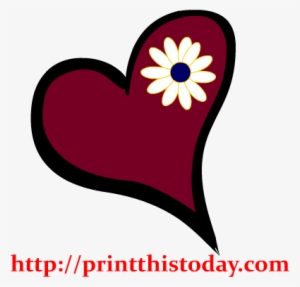 Love Clipart Cute Heart - Heart And Flower Clipart