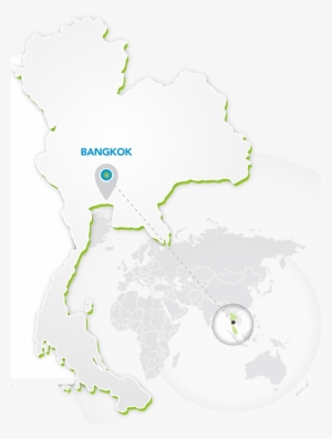 Bangkok Lies In The Heart Of The Asean Region With - Continents Map With Compass