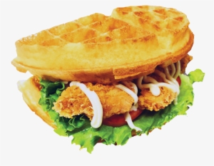 Chicken Waffle Sandwich - Chicken Waffle Sandwich Png