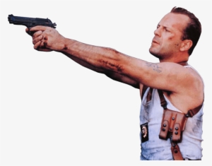 Bruce Willis Pointing Gun - Bruce Willis Png