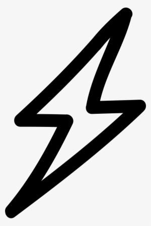 Thunder Bolt Hand Drawn Shape Outline Comments - Thunderbolt Clip Art