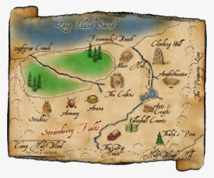 Map Of Camp Halfblood By Percy Jackson - Camp Jupiter And Camp Half Blood Map