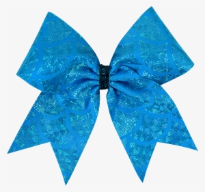 Turquoise Blue Mermaid I Love Cheer® Hair Bow