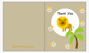 Free Printable Jungle Themed Baby Shower Thank You - Baby Shower