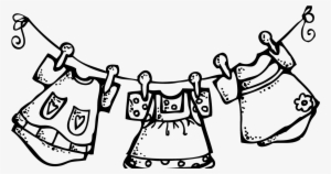 Jpg Stock Melonheadz Laundry Blech - Clothesline Of Clothes Clipart