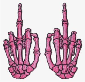 Um Idek I Just Made This Transparent Lol X Seen On - Pink Skeleton Middle Finger