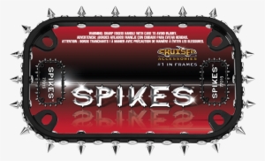 Mc Spikes, Black/chrome - Chrome-black Spikes License Plate Tag Frame