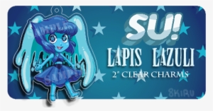 2" Lapis Lazuli Clear Charm - Poster