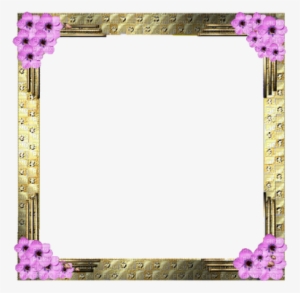 Frame Gold Flowers Png - Flowers Design Png Golden