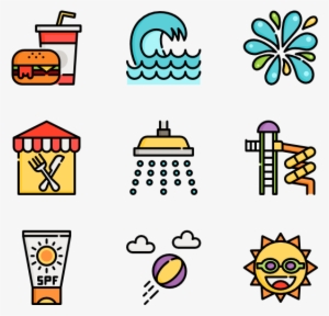 Water Park 40 Icons - Waterpark Icon Png