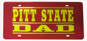 Pitt State Dad License Plate - Dad License Plate