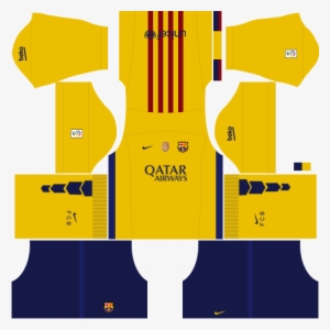 Kit Barcelona Dls16 Uniforme Fora De Casa 15 - Kit Dream League Soccer 2018 Brasil