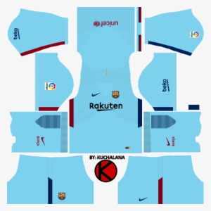 Barcelona Nike Away Kits 2017/2018 - Kit Barcelona Dream League Soccer 2018