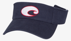 Costa Del Mar Costa Cotton Visor In Navy, Angle - Costa Del Mar Cotton Visor