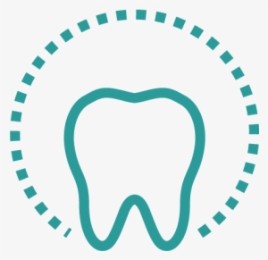 Icon Of A Tooth Inside A Dashed Circle - Icono Estado Argentino