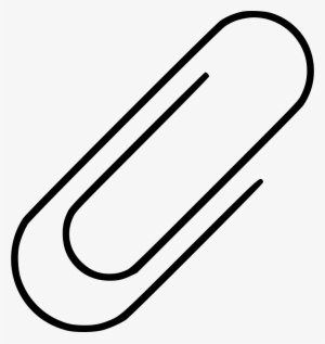 Paperclip Letter Paper Note - Line Art