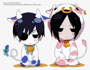 Ciel And Sebastian From Kuroshitsuji - Black Butler Cute Anime