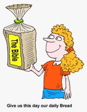 Bible And Bread - Cartoon