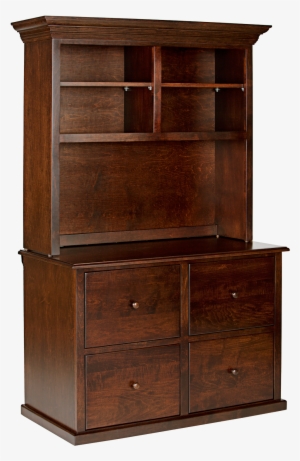 Traditional Hutch For 4 Drawer Lateral File Cabinet - Filing Cabinet