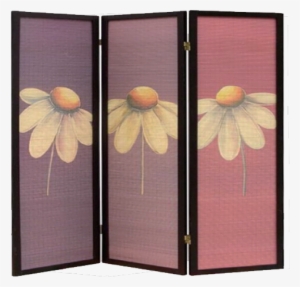 Folding Screen Room Divider- Flower - Room Divider Png