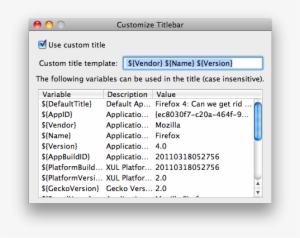 Here's My Settings - Mac