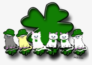 Patrick's Day - Weihnachtskätzchen In Einer Reihen-gruß-karte Karte