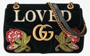 Gucci Gg Marmont Bag - Gucci Gg Marmont Medium Velvet Bag, Black