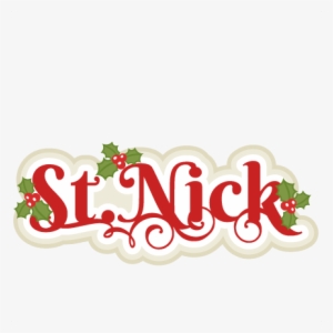 Nick Title Scrapbook Clip Art Christmas Cut Outs For - Clip Art St Nick