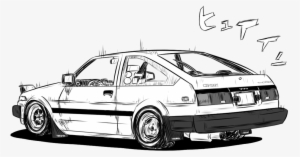 “[muffled Eurobeat In The Distance] Car Commission - Initial D Car Png