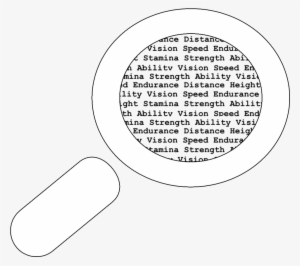 Big White Magnifying Glass With Words And Outline - Goldenrod