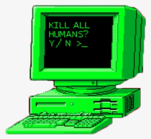 Computer Mine Green Humans Png Transparent Translucent - Green Computer Transparent